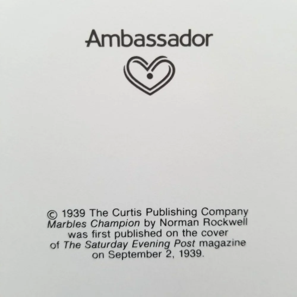 2 Norman Rockwell Greeting Cards with envelopes